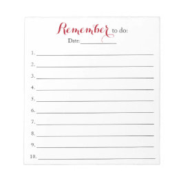 Denken Sie daran, den Organisator mit dem Datum an Notizblock