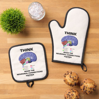 Denken Sie daran, die neuronalen Verbindungen zu e Ofenhandschuh & Topflappen-Set