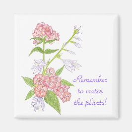 Denken Sie daran, die Pflanze Magnet zu gießen