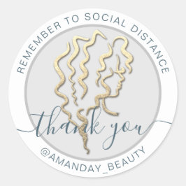 Denken Sie daran, die Schönheit der sozialen Dista Runder Aufkleber
