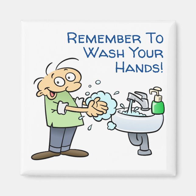 Denken Sie daran, Ihren Cartoon zu waschen Magnet (Vorne)