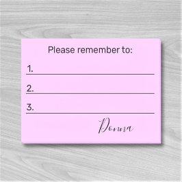 Denken Sie daran, Ihren Text zu erhalten Post-it Klebezettel