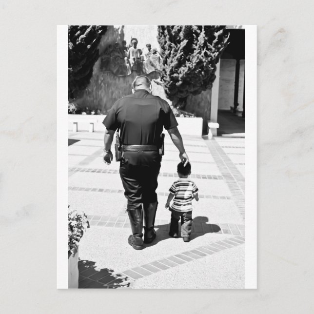 Denken Sie daran, Polizist zu betreuen Postkarte (Vorderseite)