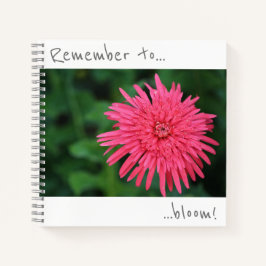 Denken Sie daran, rosa Chrysanthemum-Notebook zu b Notizbuch
