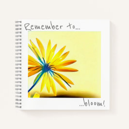 Denken Sie daran, Sonnengelbe Blume-Notebook zu bl Notizbuch