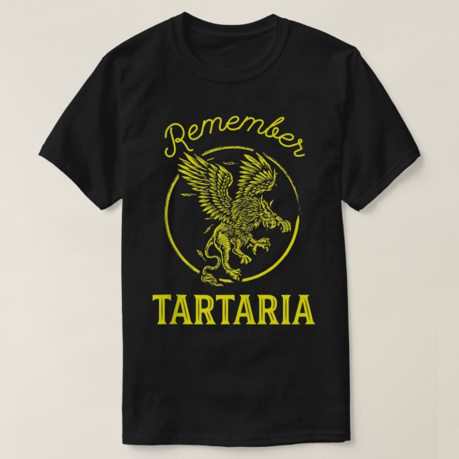 Denken Sie daran, Tartaria Mythische Kreatur-Mud F T-Shirt (Design vorne)