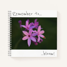 Denken Sie daran, violette Blumen Notebook zu blüh Notizbuch