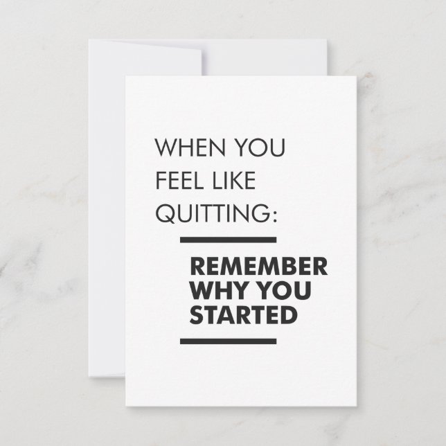 Denken Sie daran, warum Sie angefangen haben - Wor RSVP Karte (Vorderseite)