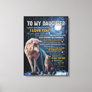 Denken Sie daran, wie viel ich Liebe U Wolf Vater Leinwanddruck