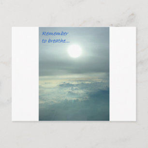 Denken Sie daran zu atmen Postkarte