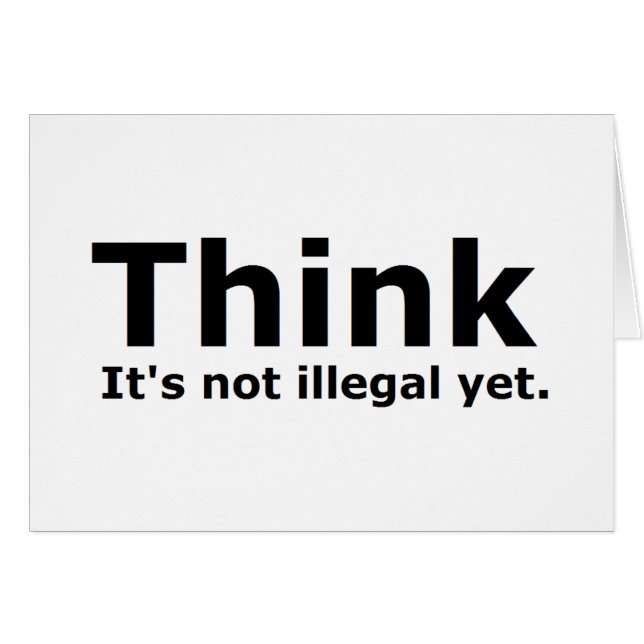 Denken Sie, dass es nicht illegaler noch (Vorderseite (Horizontal))