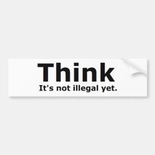 Denken Sie, dass es nicht illegaler noch Autoaufkleber