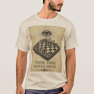 Denken Sie drei Züge voraus Vintage Schach T-Shirt