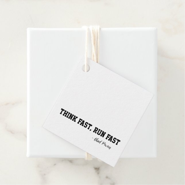 Denken Sie Fast Run Fast Football Motivierend Qout Geschenkanhänger (Beispiel)