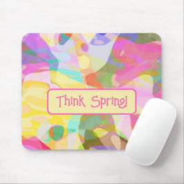 Denken Sie Frühling! Pastel Abstrakt Art Design Mousepad