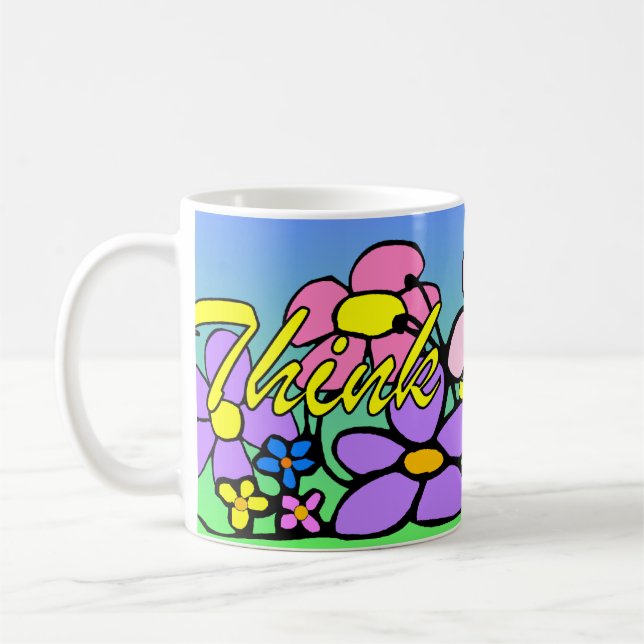 Denken Sie Frühling! Tasse (Links)