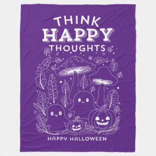 Denken Sie glückliche Gedanken Halloween Collectio Fleecedecke