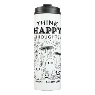 Denken Sie glückliche Gedanken Halloween Collectio Thermosbecher