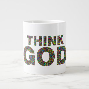 Denken Sie Gott Jumbo-Tasse