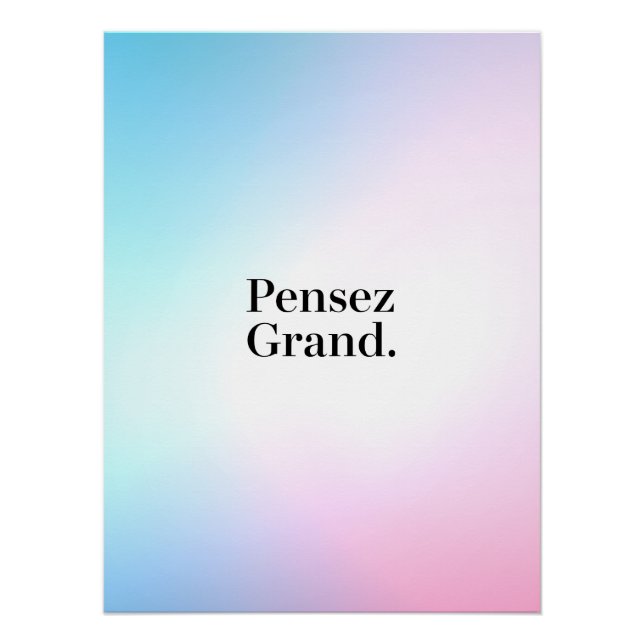 Denken Sie groß - Motivation Poster (Vorderseite)