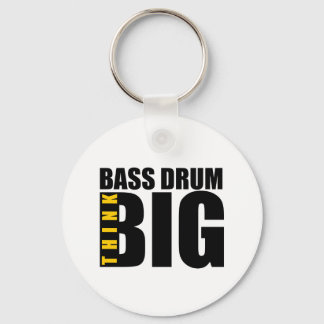DENKEN SIE GROSSE BASS-DRUM-MUSIK-DESIGNS SCHLÜSSELANHÄNGER