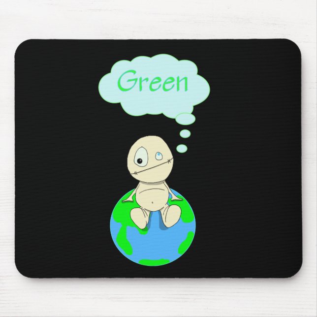 Denken Sie… Grün Mousepad (Vorne)