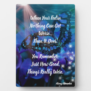 Denken Sie immer daran Fotoplatte