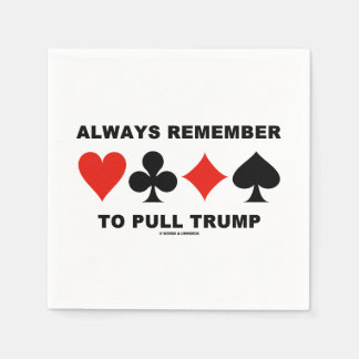 Denken Sie immer daran, Trump Bridge Game Advisor Serviette