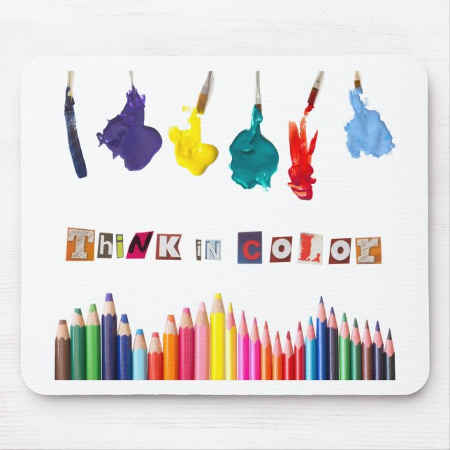 denken Sie in der Farbe Mousepad (Vorne)