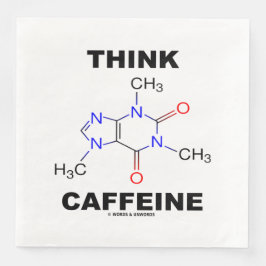 Denken Sie Koffein (Koffein-Chemische Molekül) Serviette