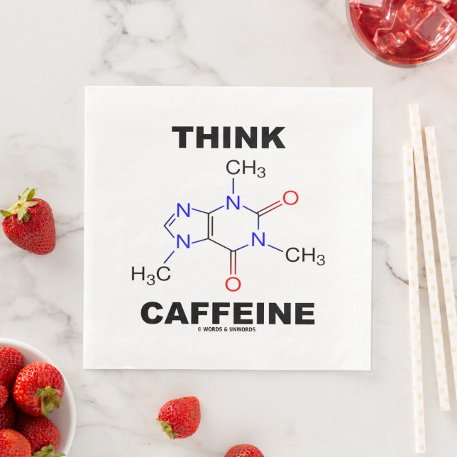 Denken Sie Koffein (Koffein-Chemische Molekül) Serviette (Beispiel)