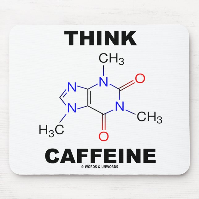 Denken Sie Koffein (Koffein-chemisches Molekül) Mousepad (Vorne)