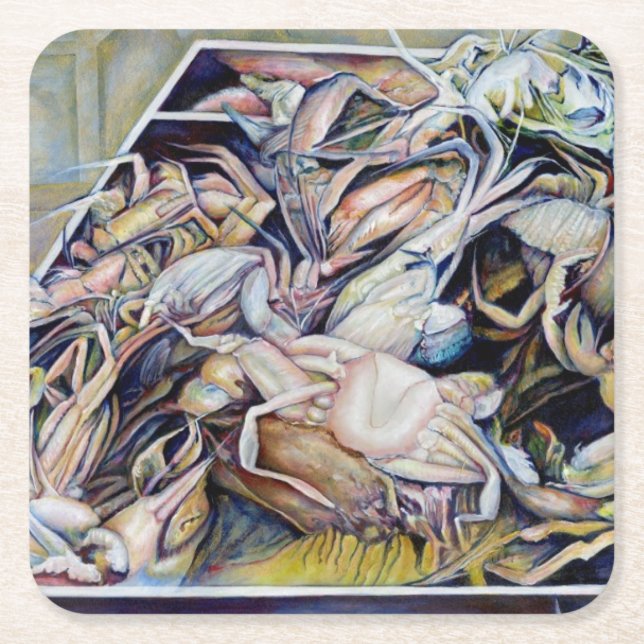 Denken Sie mal über den Tellerrand hinaus, Singapu Rechteckiger Pappuntersetzer (Vorderseite)