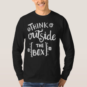 Denken Sie nach außen an den Motivierend Slogan T-Shirt