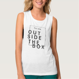 Denken Sie nach außen | Chic Inspirational Tank Top
