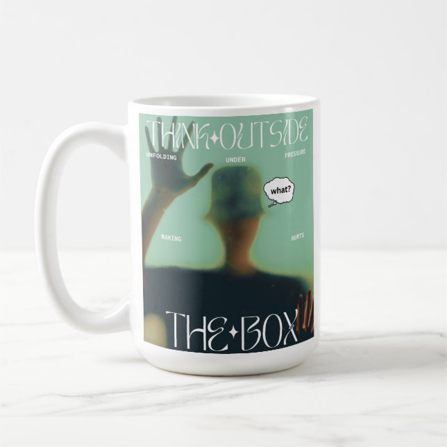 Denken Sie nach außen Kaffeetasse (Links)