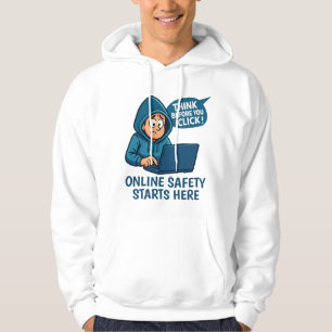 Denken Sie nach, bevor Sie klicken - Online-Sicher Hoodie