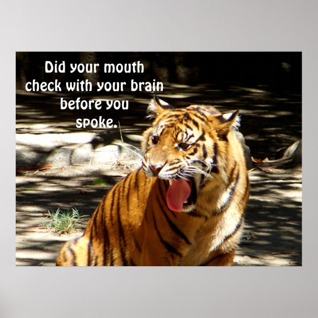 Denken Sie nach, bevor Sie sprechen_ Drucken Poster (Vorne)