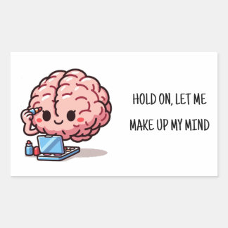 Denken Sie nach Rechteckiger Aufkleber