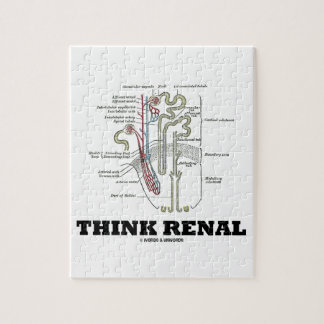 Denken Sie Nieren (Nephron Anatomie-Illustration) Puzzle