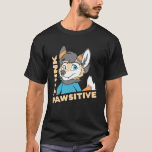 denken Sie pawsitive denken positive Niedliche OwO T-Shirt