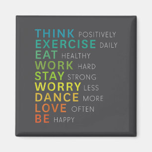 Denken Sie positive Bestätigungs-Inspirations-Moti Magnet