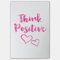 Denken Sie positives Aquarell-Zitat