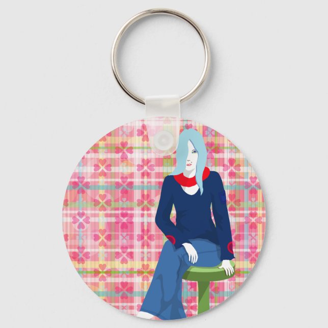 Denken Sie Schlüsselanhänger (Vorderseite)