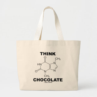 Denken Sie Schokolade (Theobromin-Molekül-Chemie) Jumbo Stoffbeutel