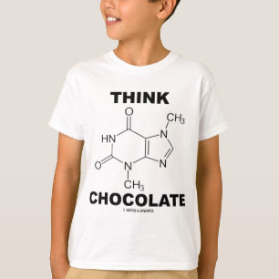 Denken Sie Schokolade (Theobromin-Molekül-Chemie) T-Shirt