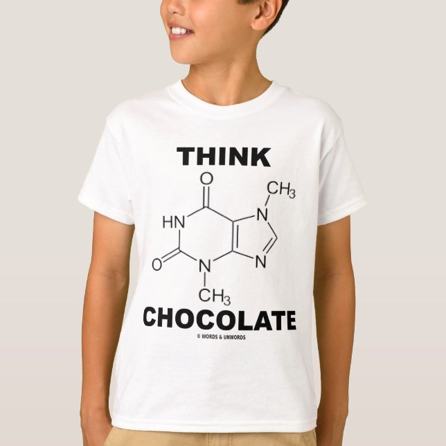 Denken Sie Schokolade (Theobromin-Molekül-Chemie) T-Shirt (Vorderseite)