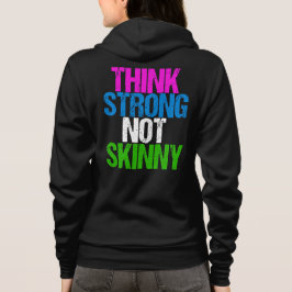 Denken Sie stark, nicht hässlich Inspiration Fitne Hoodie