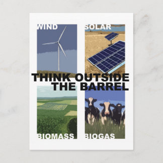 Denken Sie über den Fass hinaus Postkarte