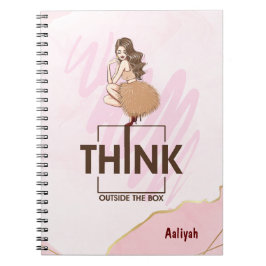 Denken Sie über den Kasten Lady Boss Notizblock